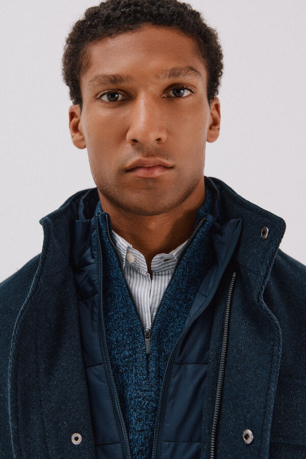 Cortefiel Casaco forro remov&iacute;vel Azul