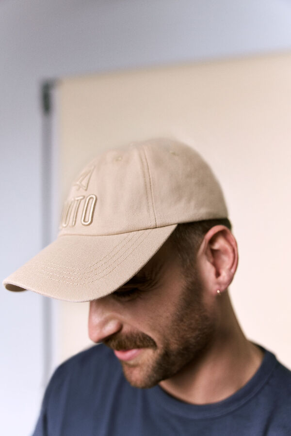 OOTO Gorra visera textil Camel