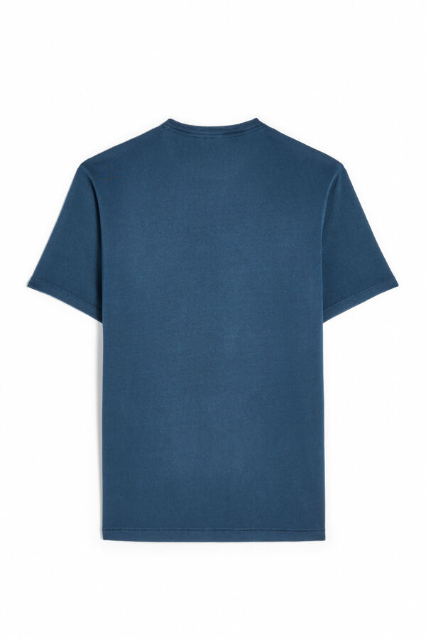 Cortefiel Camiseta básica con bordado avión OOTO Blue
