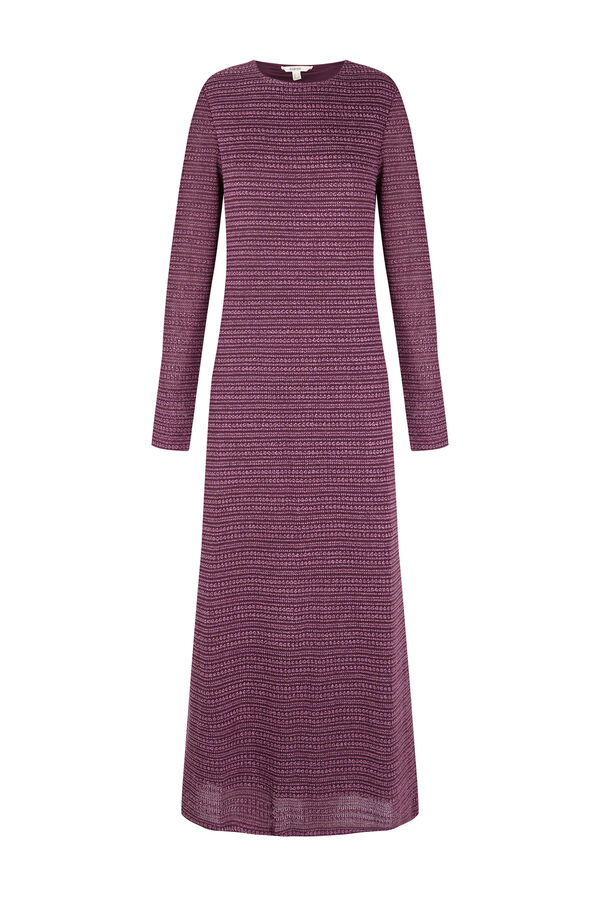Slowlove Vestido estructura rayas Lila