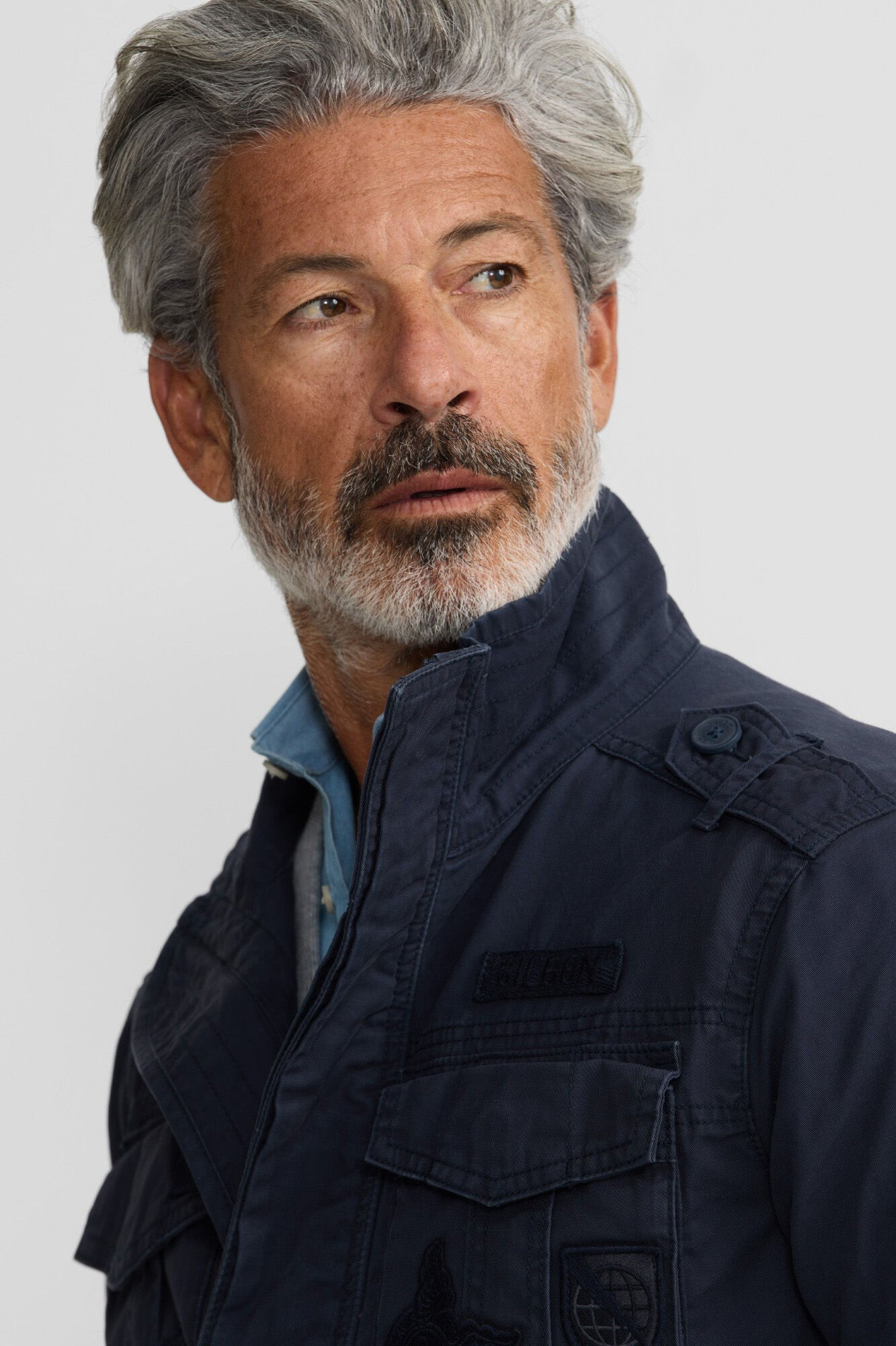 Silbon Chaqueta militar parches dye