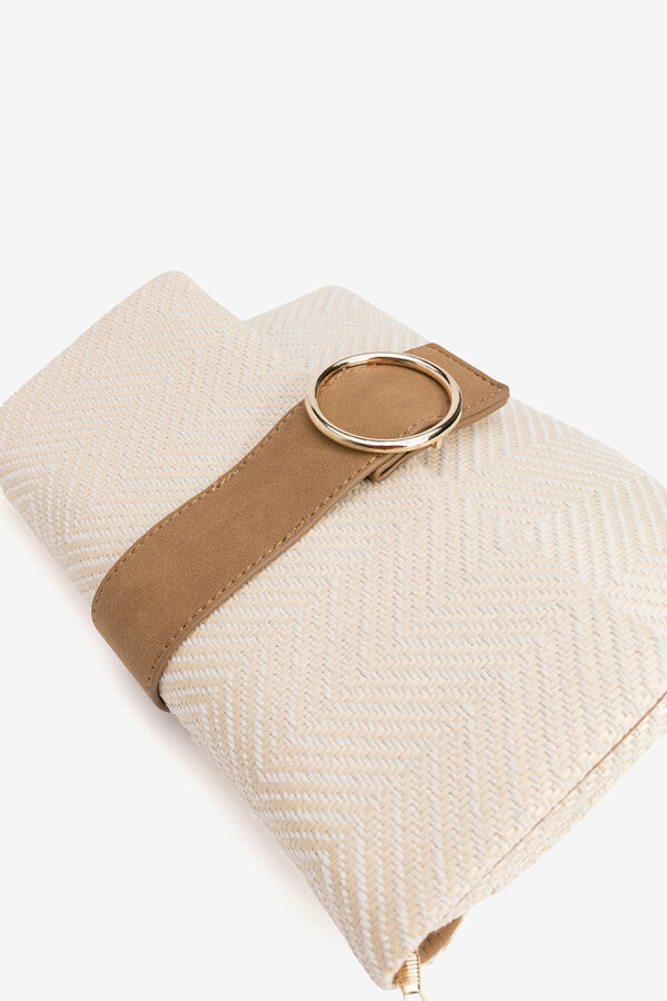 Vilanova Clutch Bordada con Contraste Multicolor