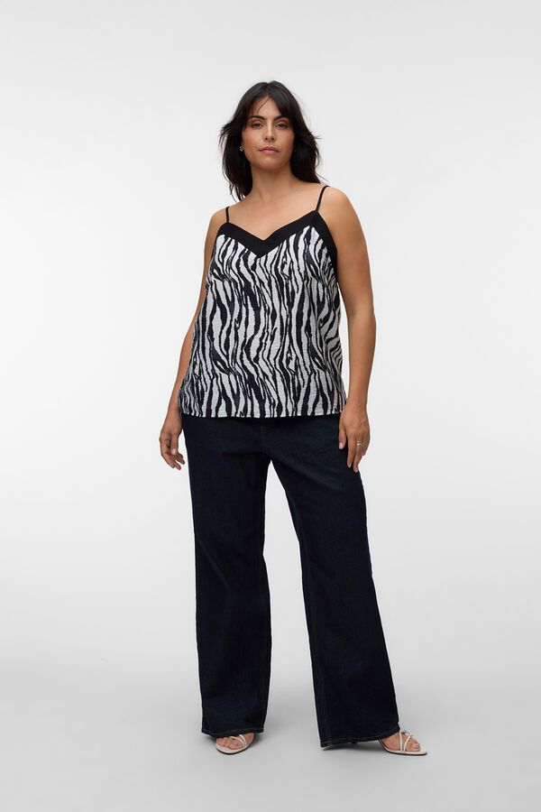 Vero Moda Curve Top de tirantes talla grande Negro
