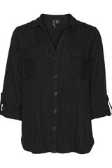 Vero Moda Curve Camisa l&uacute;rex talla grande Black