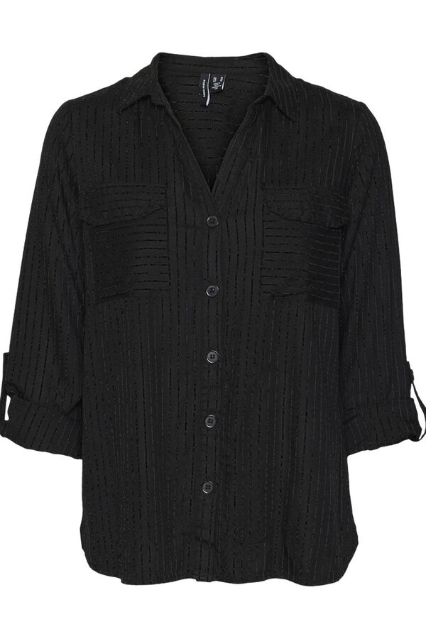 Vero Moda Curve Camisa l&uacute;rex talla grande Black