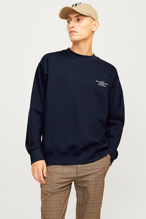 Jack & Jones Sudadera b&aacute;sica estampado Azul marino
