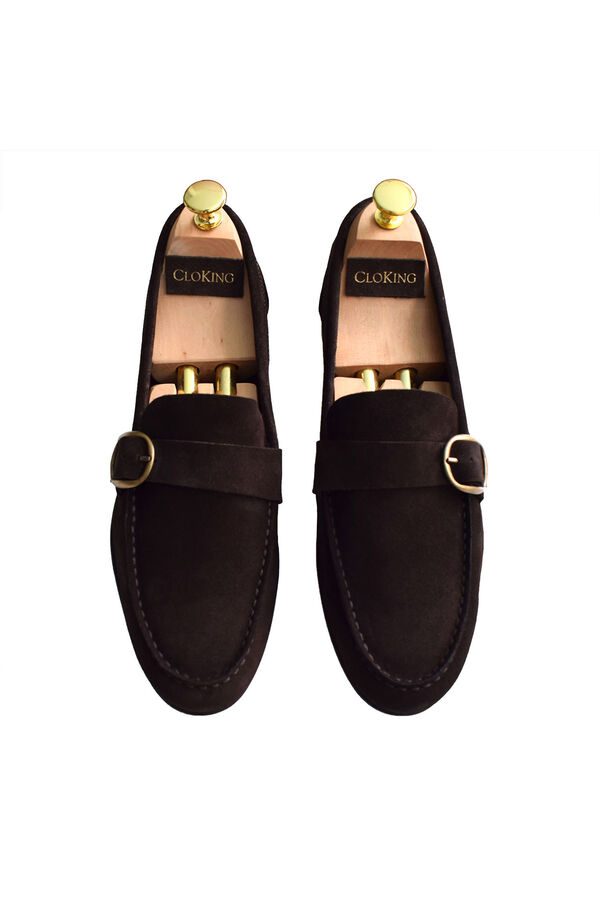 Cloking Zapato Mocas&iacute;n Hebilla Ante Marr&oacute;n Marr&oacute;n oscuro
