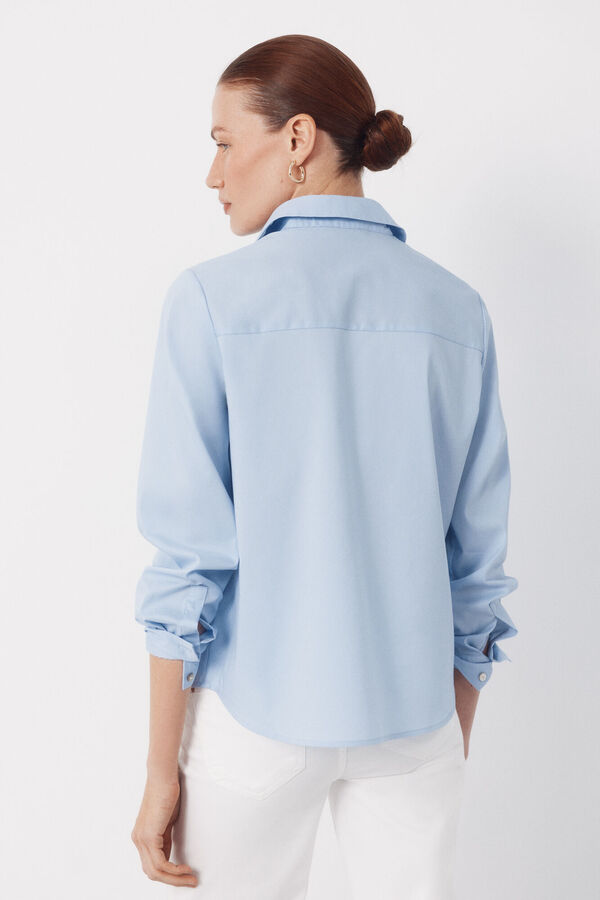 Cortefiel Camisa popel&iacute;n Azul