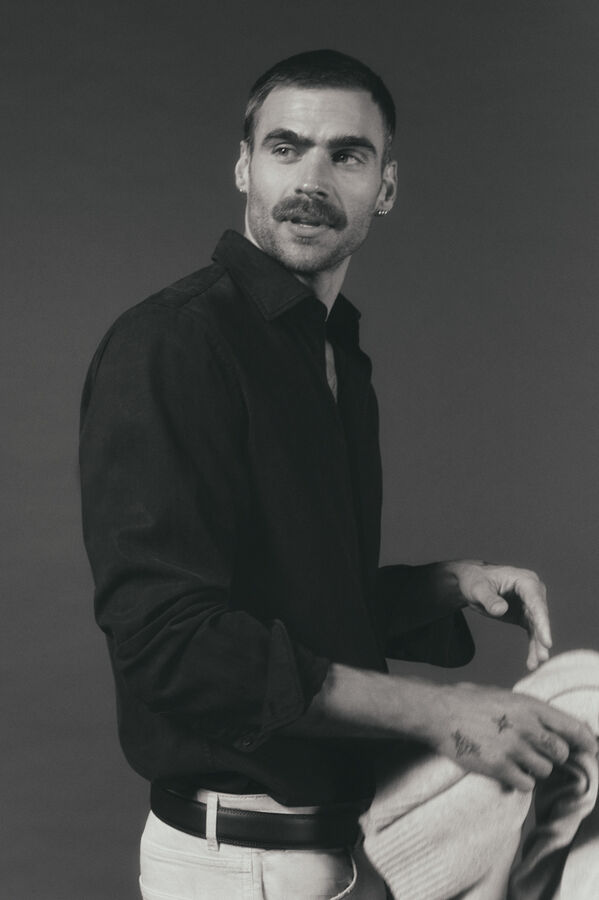 OOTO Camisa twill liso tencel algod&oacute;n Blue