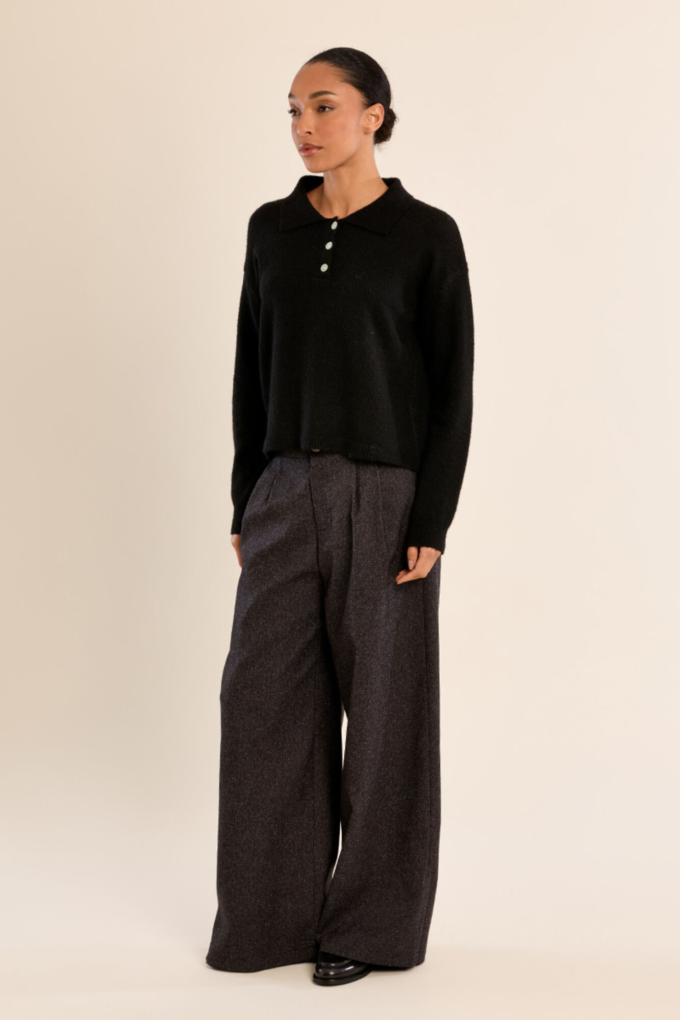 Molly Bracken Jersey cuello solapa