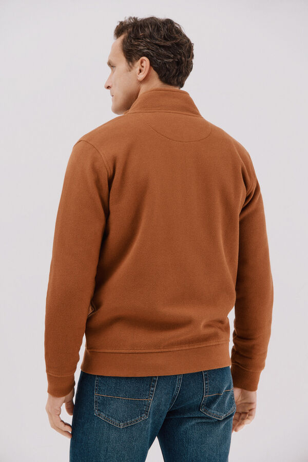 Cortefiel Cárdigan tejido estructura Marrón