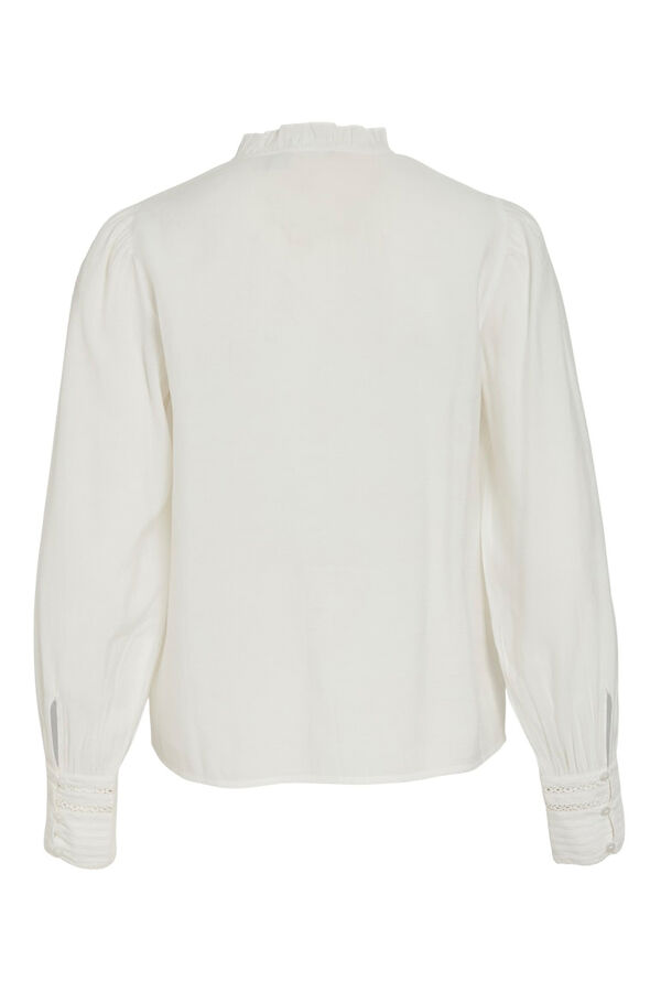 Vila Blusa de manga larga de viscosa Blanco