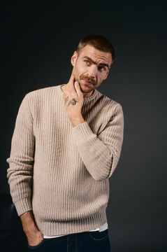 OOTO Camisola de malha p&eacute;rola de l&atilde;