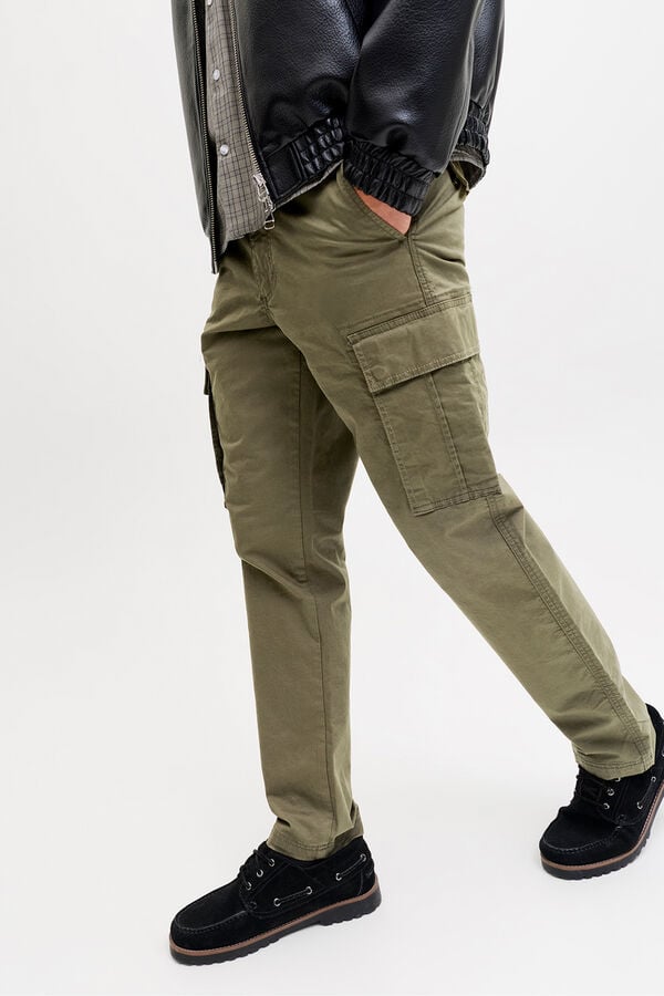 Jack & Jones Pantal&oacute;n cargo relaxed Verde oscuro
