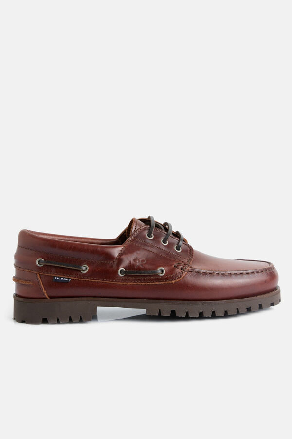 Silbon Zapato n&aacute;utico clasico Marr&oacute;n