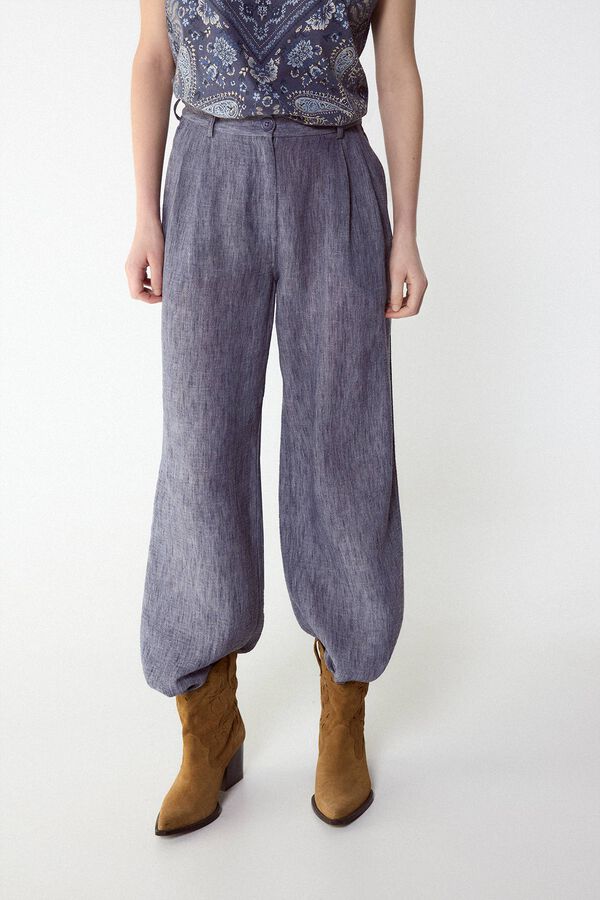 Slowlove Pantal&oacute;n flu&iacute;do &iacute;ndigo Azul