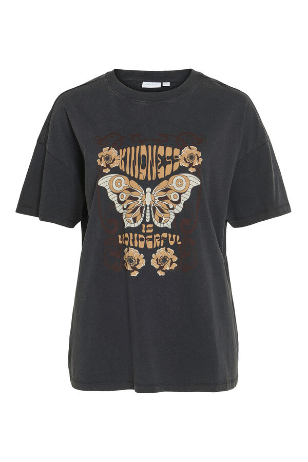 Vila Camiseta estampada de algod&oacute;n org&aacute;nico Gris