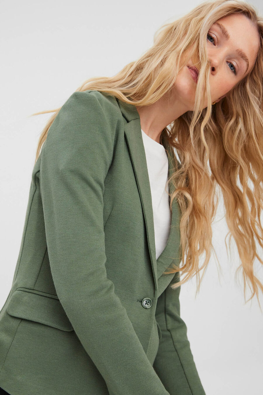 Blazer de mujer manga larga con bolsillos