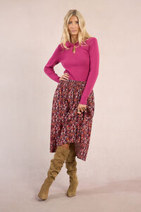 Molly Bracken Falda midi con estampado