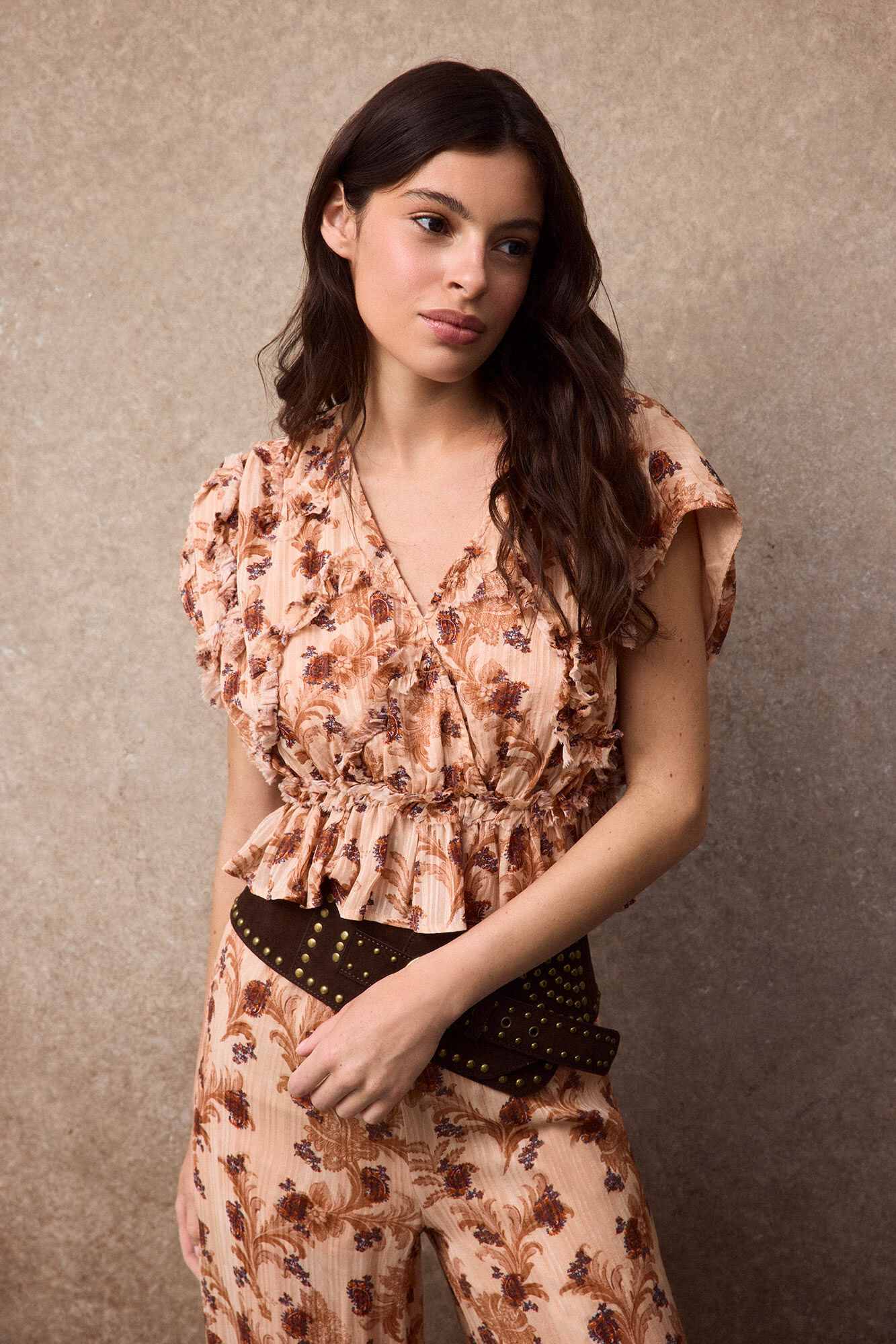 Slowlove Blusa estampada fluida