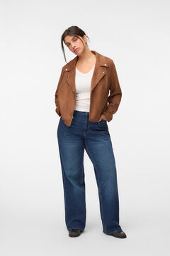 Vero Moda Curve Cazadora biker de antelina