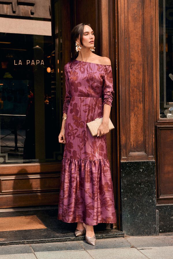 Pol&iacute;n Et Moi Vestido de convidada Niamh Roxo
