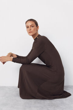 Cortefiel Vestido largo botones dorados