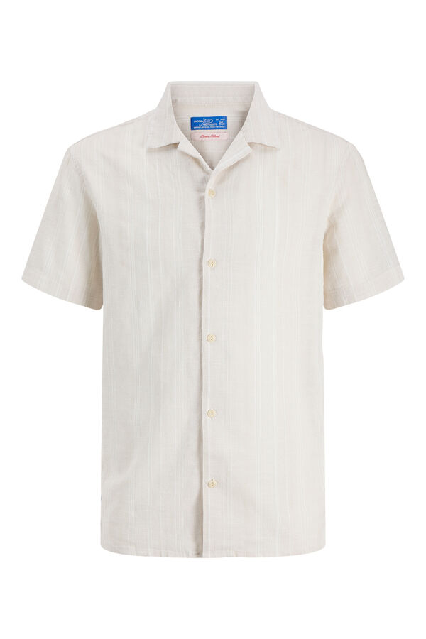 Jack & Jones Camisa resort lino Blanco