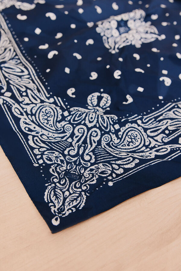 OOTO Printed scarf Navy