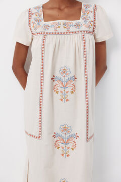 Cortefiel Vestido bordados florales