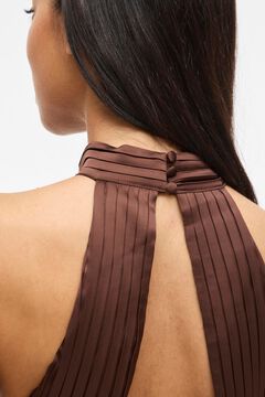 Vila Vestido largo cuello halter de fiesta