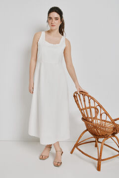 Vero Moda Vestido midi tirantes Blanco