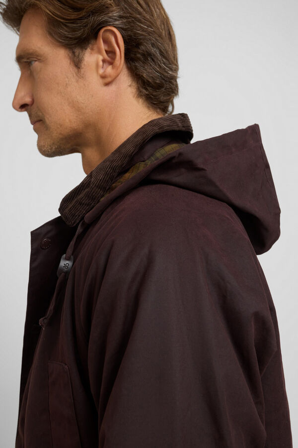 Silbon Abrigo cl&aacute;sico encerado Marr&oacute;n