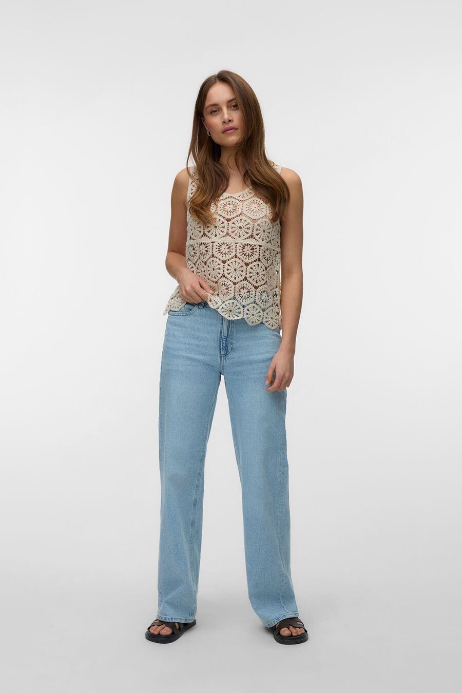 Top sin mangas crochet