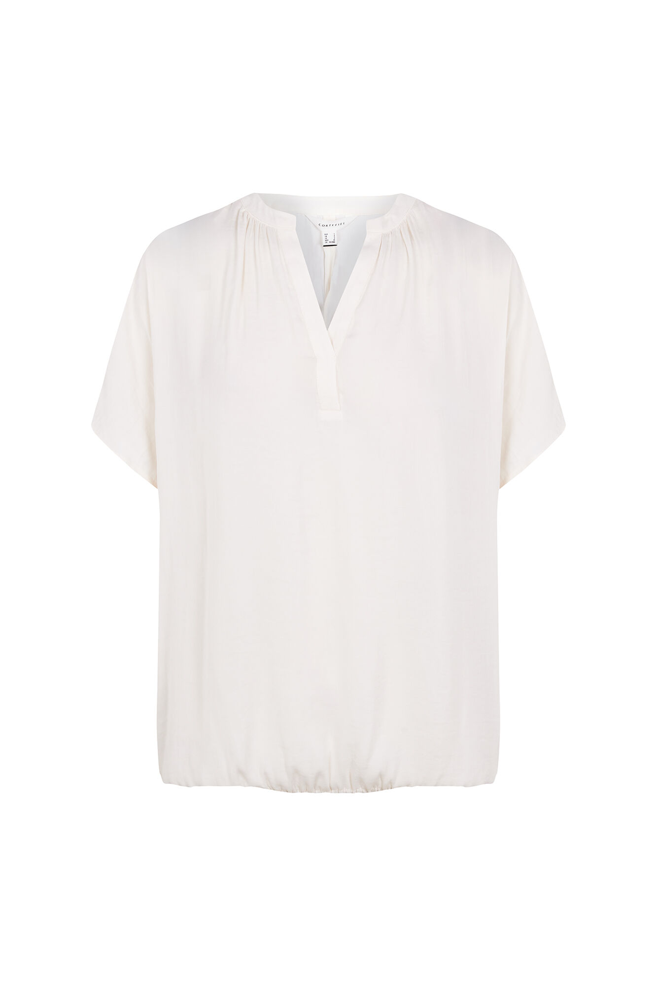 Cortefiel Blusa satinada manga corta