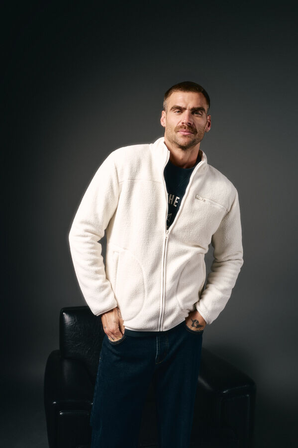 OOTO C&aacute;rdigan tejido sherpa Marfil