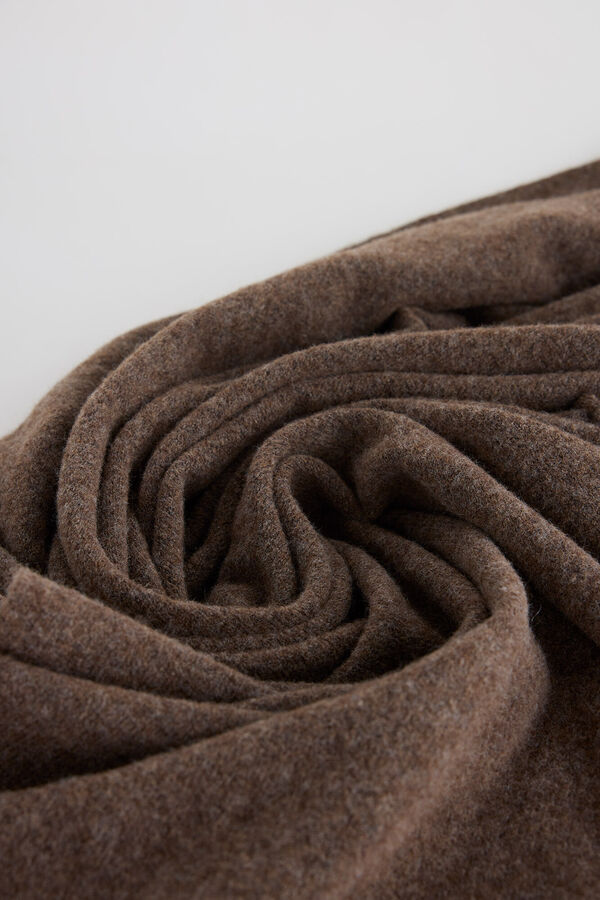 Slowlove Xale com franjas grossas Castanho