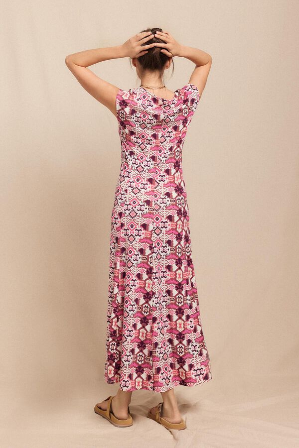 Slowlove Vestido punto estampado frunce Several