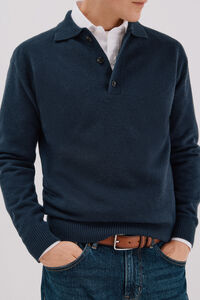 Cortefiel Suéter estruturado de lã com gola polo