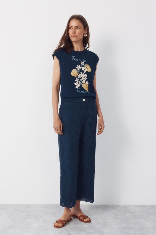 Cortefiel T-shirt estampada Azul