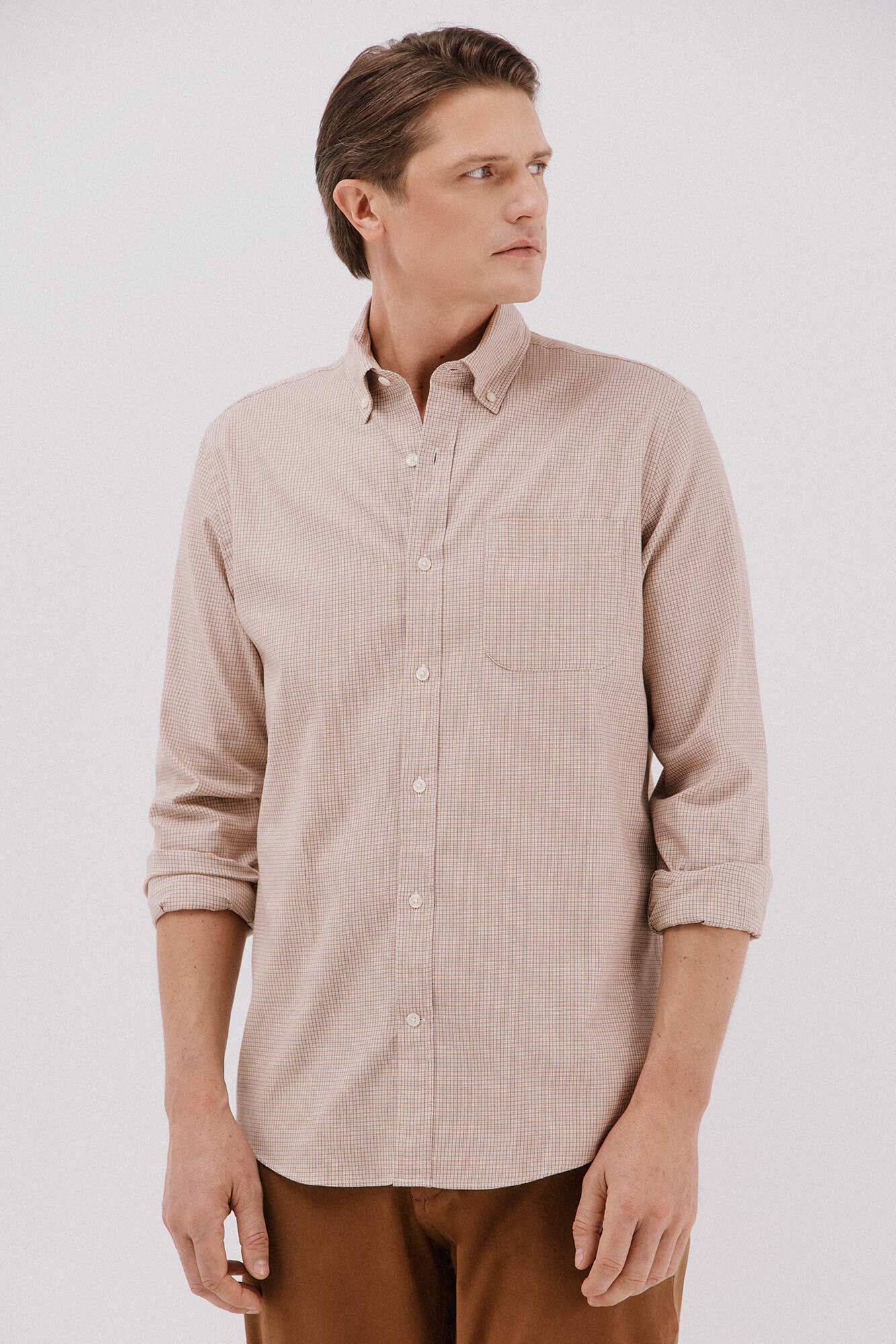 Cortefiel Camisa twill xadrez