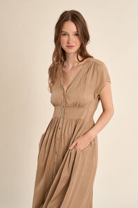 Molly Bracken Vestido de manga corta detalle pliegues