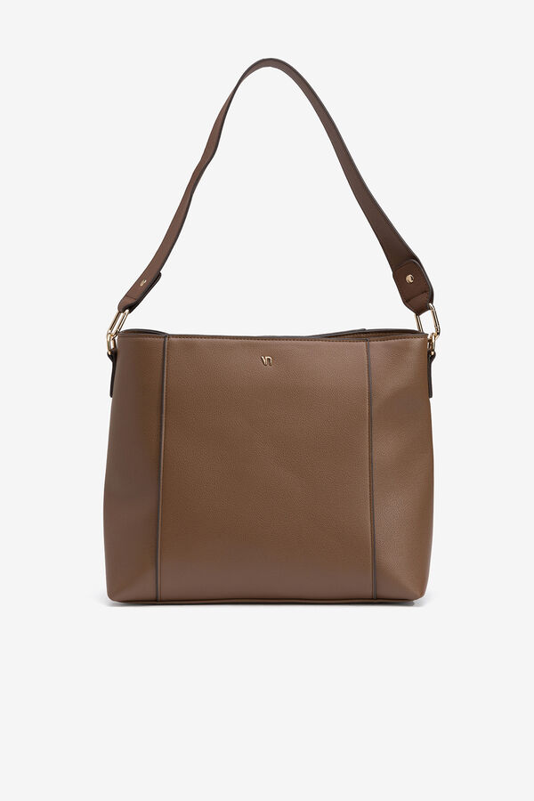 Vilanova Bolso de Hombro Efecto Piel Marrón