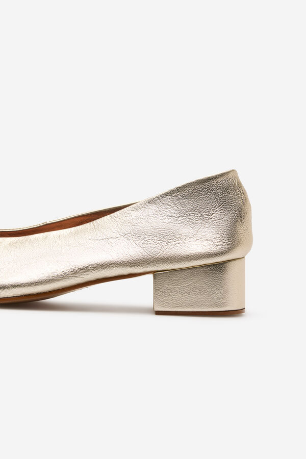 Cortefiel Bailarina tac&oacute;n piel Amarillo