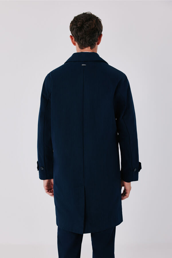 Cortefiel Gabardina algod&oacute;n Azul marino