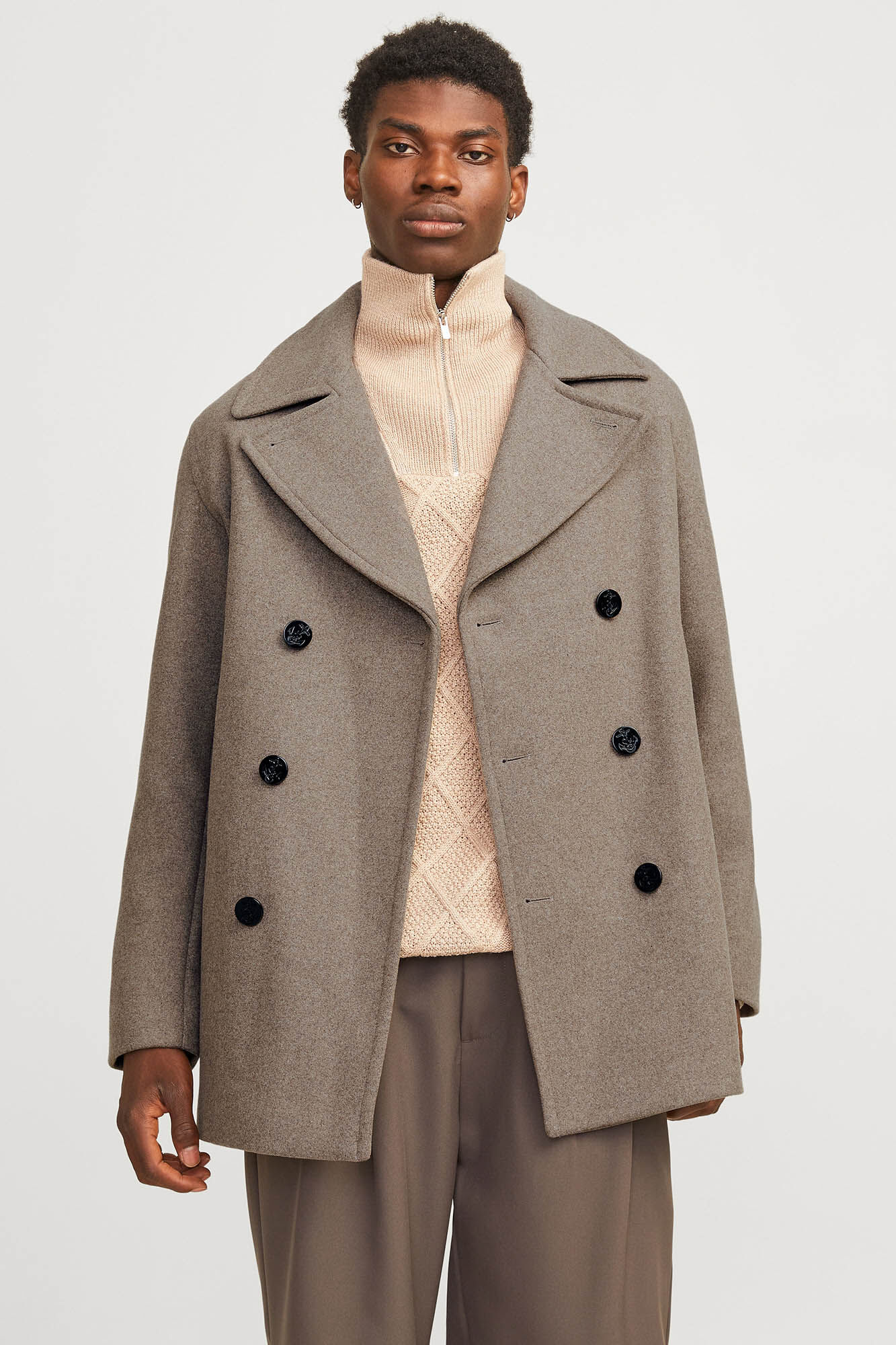 Jack & Jones Abrigo corto cruzado