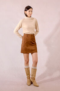 Molly Bracken Falda corta efecto ante