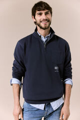 OOTO Sudadera con cuello vespa Azul
