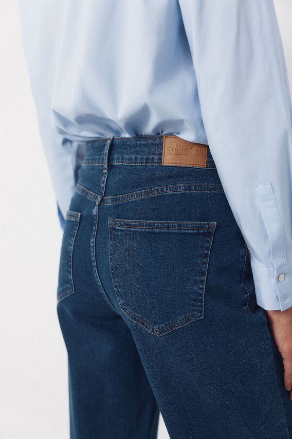 Cortefiel Jeans Palazzo botones Azul