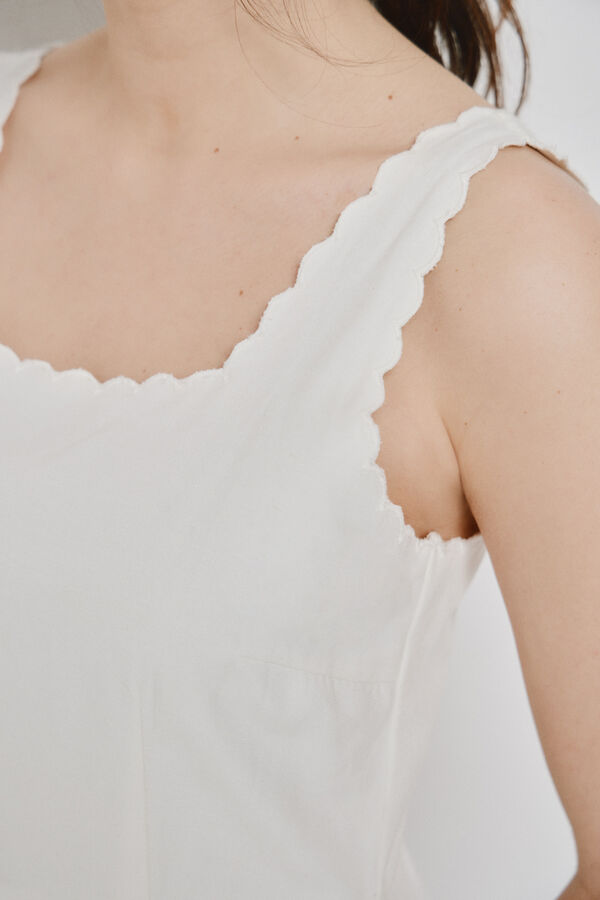 Vero Moda Vestido midi tirantes Blanco